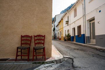 Fototapeta na wymiar street in the old town of island