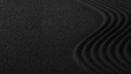 3d rendering of stone on the beach with wave sand