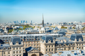 Paris cityscape with Eilffel tower and city view