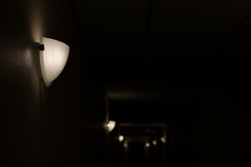 Wall Lamp With Darkened Background
