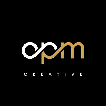 OPM Letter Initial Logo Design Template Vector Illustration