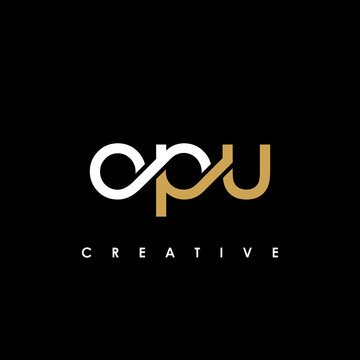 OPU Letter Initial Logo Design Template Vector Illustration
