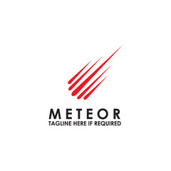 Moving meteor logo design template