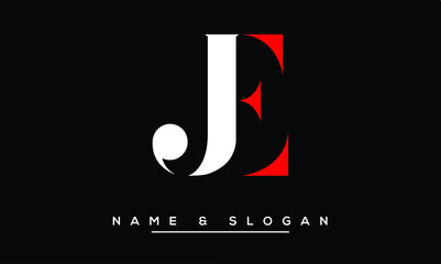 JE, EJ, J, E   Abstract Letters Logo Monogram