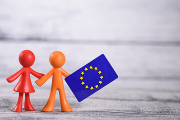 Europe europeen union politique drapeau couple