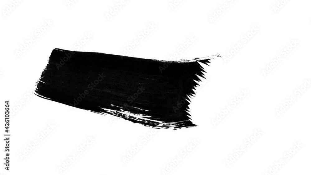 Poster single ink stroke animation. ink scratch effect for video design element. ink brush for lower third 