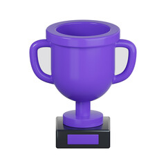 Winner Cup digital icon. 3d rendering illustration.