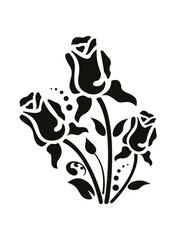 Beautiful flower. Conceptual design. Stylized floral symbol. Vector illustration, stencil.