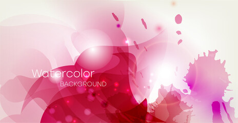 Colorful watercolor background for poster, brochure, card or flyer.