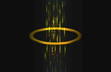 gold ring with shine and sparkles.