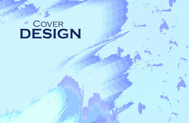 Sale banner design template. Vector illustration. blue background. light brush strokes.