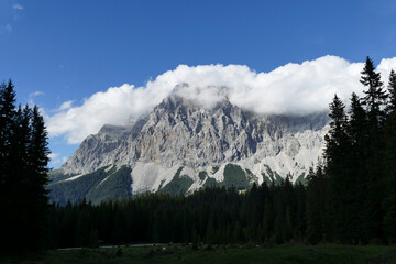 Zugspitze mountain view in Tyrol, Austria