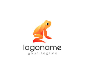frog logo design character element