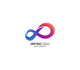 abstract colorful infinity logo design template