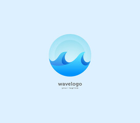 creative wave logo design template