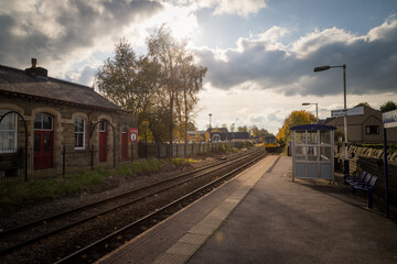 Fototapeta na wymiar Clitheroe Train Station, Lancashire