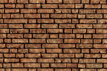 Obraz premium grunge brown bricks wall background surface