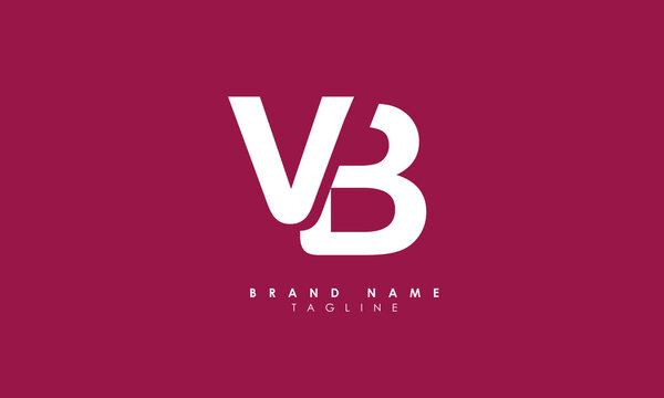 Alphabet letters Initials Monogram logo VB, BV, V and B