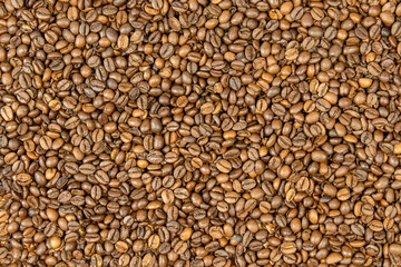 Background from freshly roasted coffee beans.