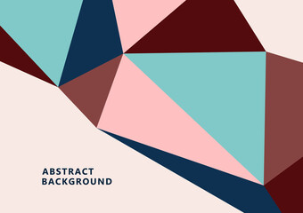 Bright abstract geometric background from triangles. Unusual color forms for your message. Business or technical presentation, app cover template. Vector n