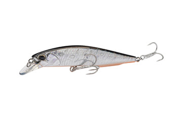 Wobbler with hooks for fishing as bait for fish, which is used for spinning. Fishing tackle for a...