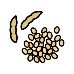 シンプルでかわいい大豆のイラスト