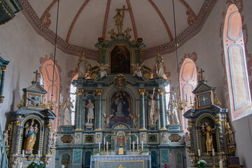 Fototapeta na wymiar The inside of the pilgrimage chapel 