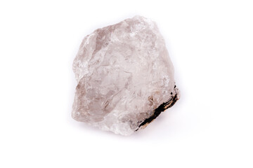 macro smoky quartz (rauchtopaz) on a white background
