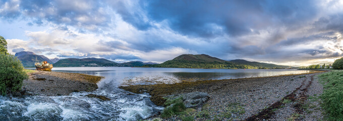 Old Fisher Boat at Corpach near Fort Williams in Scotland