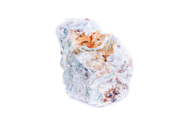 Macro mineral stone Copper on white background