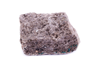 Macro mineral stone Barite on a white background