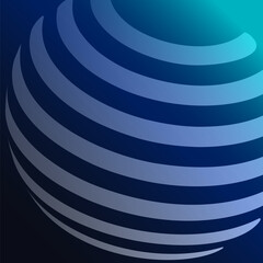 Vector abstract blue background with earth silhouette