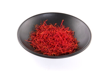 saffron threads an isolated on white background