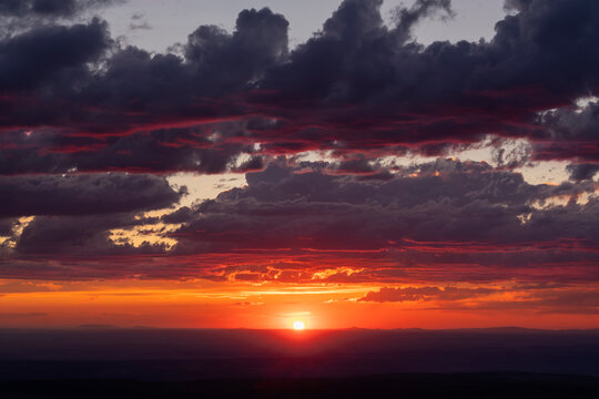 United States, Oregon, Dramatic sky at sunset