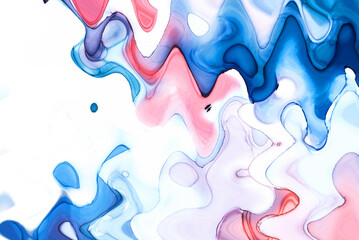 背景 テクスチャ 曲線 ウェーブ カラフル マーブル インク レジン アート 青 水色 赤
