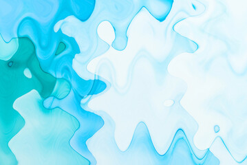 背景 テクスチャ 曲線 ウェーブ カラフル マーブル インク レジン アート 青 水色
