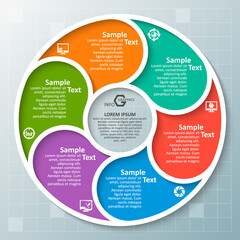 Abstract 3D Paper Infographics. Business template .Vector illustration