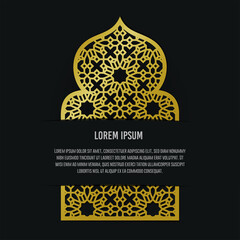 Gold islamic ornament for islamic events