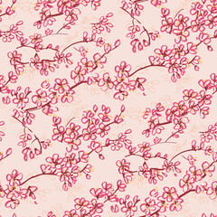 Spring blossom sakura flowers on branches