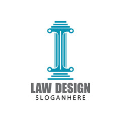 justice law Logo Template vector illsutration design