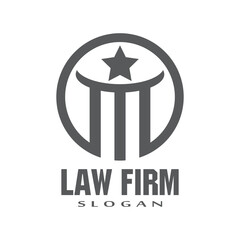 justice law Logo Template vector illsutration design