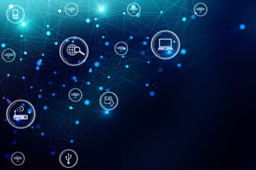Digital Abstract technology background,2d illustration
