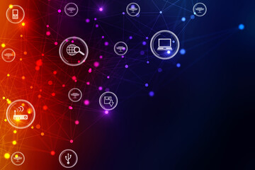 Digital Abstract technology background,2d illustration
