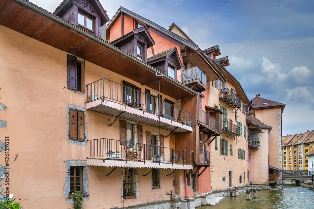 Wall mural thiou river in annecy, france