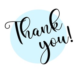 Thank You Card. Hand Written Lettering for Title, Heading, Photo Overlay, Wedding Invitation, Thank You Message.