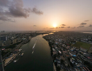 Sunset over the Lagos Lagoon