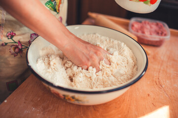 preparing a dough