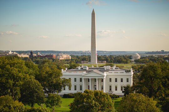 United States, White House with Washington Monument behind