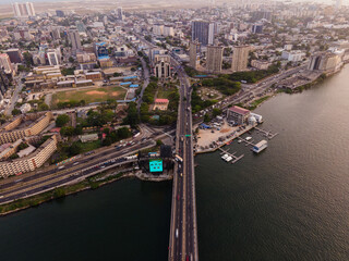 An aerial view of the city of lagos