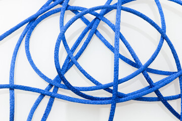 Messy string on white background